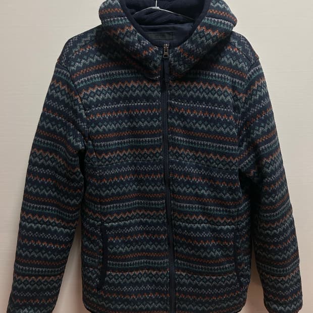 유니클로 패턴 플리스 후드 자켓 M