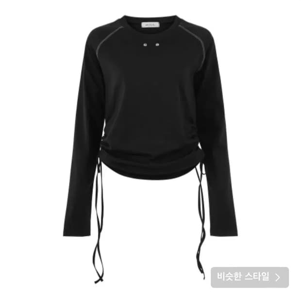 큘 kuel kul 펀치드 셔링 슬리브 블랙