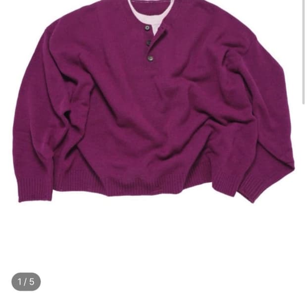 Mjd 콘트라스트 크롭 니트 마젠타 L사이즈 판매합니다!