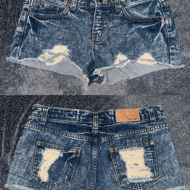 Y2k vintage denim storts