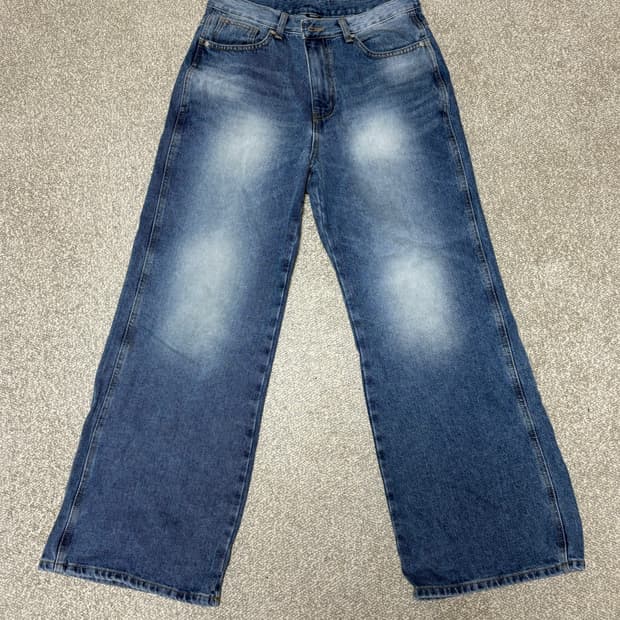 Needlework denim pants blue 2