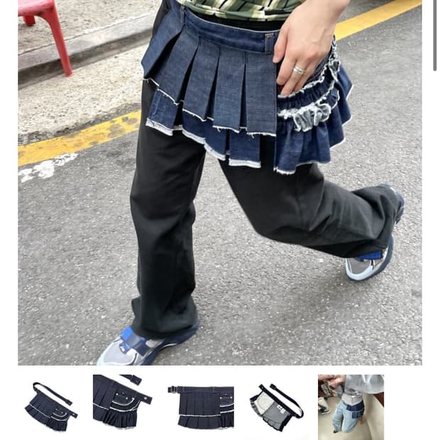 Ideffuts levis remade frill belt (denim)