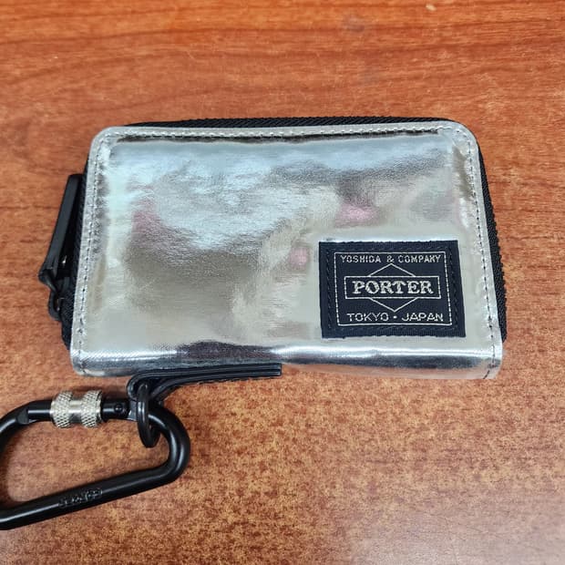 요시다포터 실버 카드지갑