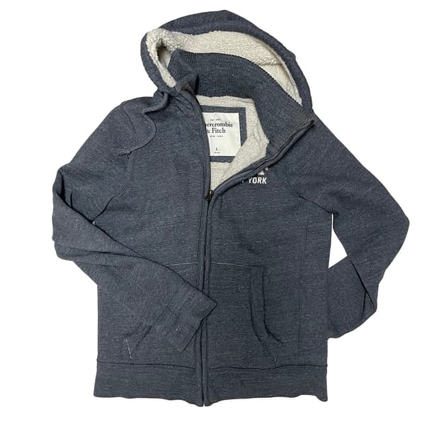 abercrombie grey hoodie zipup