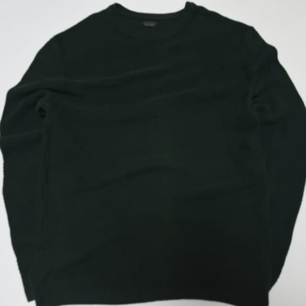 자라 맨 짙은 녹색 니트 XL