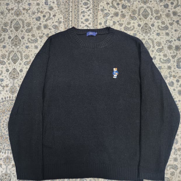 YALE 베어 자수 니트 2XL