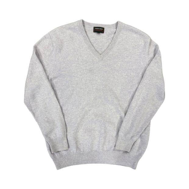 LL) 빈티지 JPN 캐시미어 브이넥 니트 스웨터 TK-030