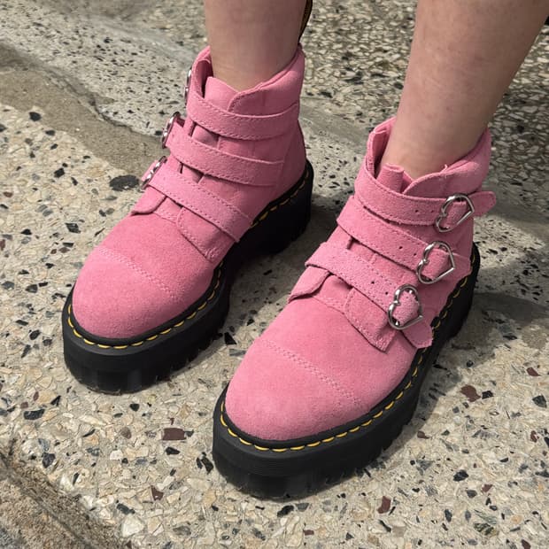 Dr. Martin x Lazy oaf Suede Buckle Boots