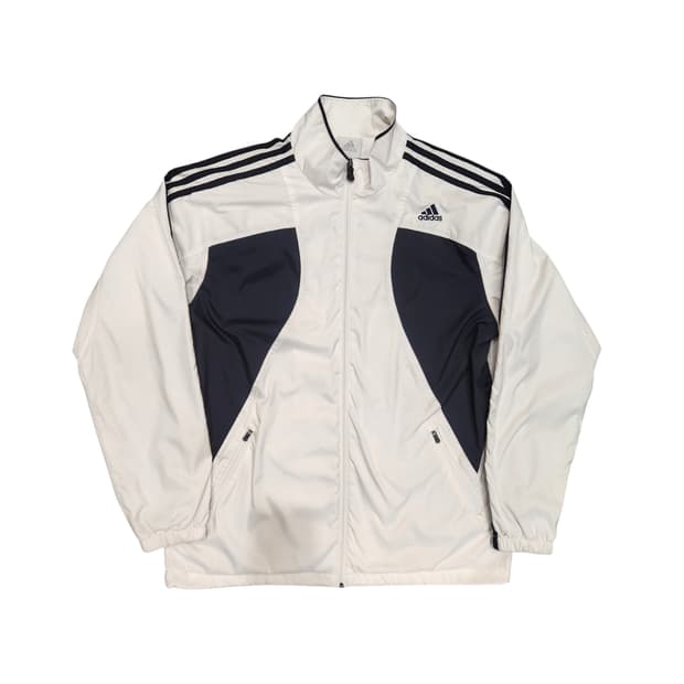 아디다스 올드스쿨 삼선 바람막이 자켓 화이트