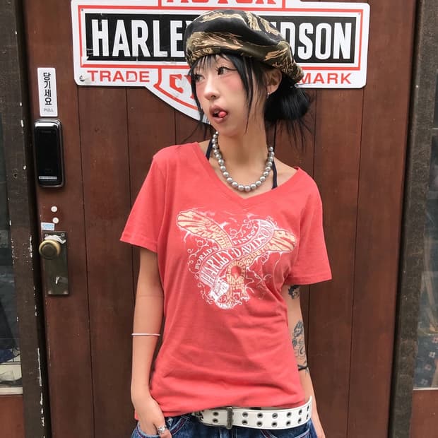 < Harley-Davidson Printing T-shirt >