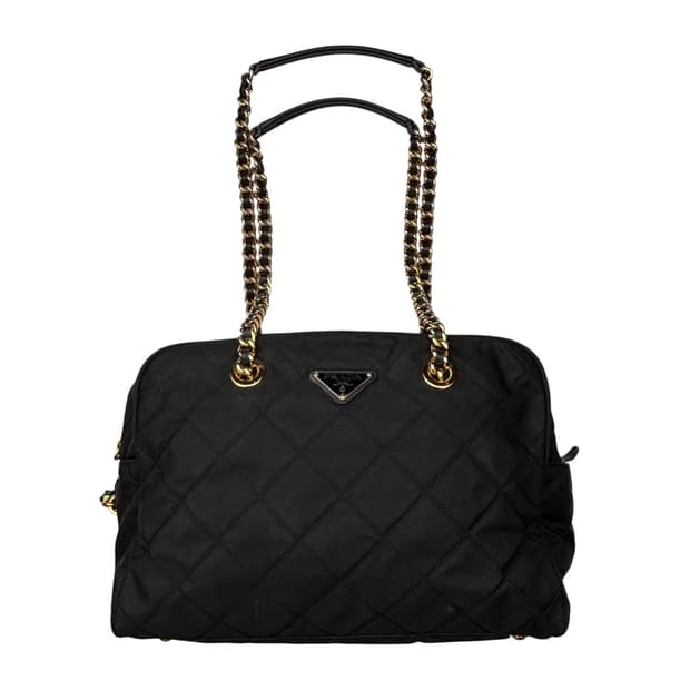 프라다 블랙 퀄팅 체인 포코노 숄더백
