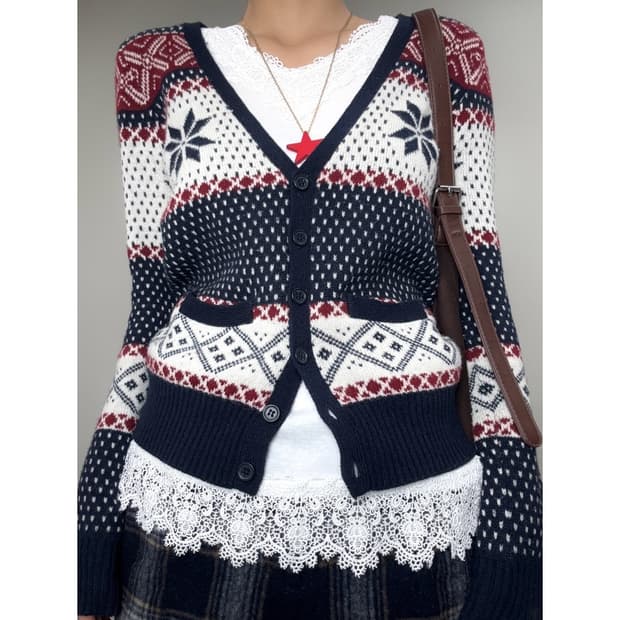 빈티지 노르딕 가디건