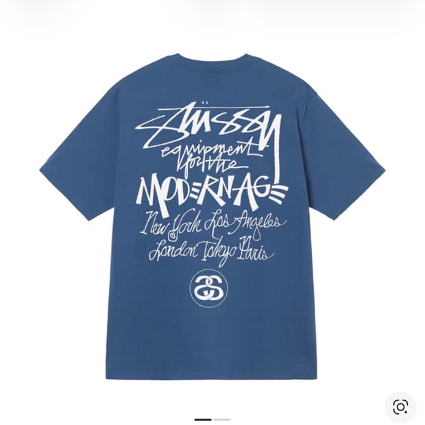 스투시 모던에이지 블루 반팔