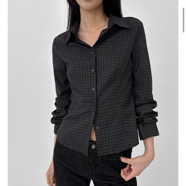 블랙업 세니아 체크셔츠 새상품