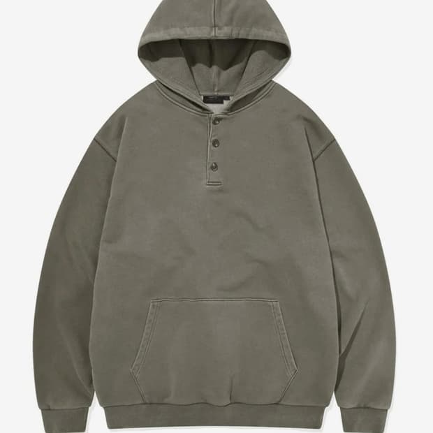 카네이테이 피그먼트 워시드 헨리넥 후디