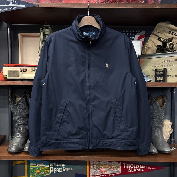 90s 폴로 랄프로렌 플리스 라이닝 페리자켓 샴페인 포니 N624