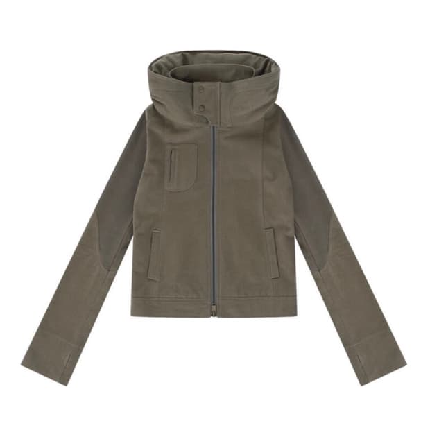 카시코 니트 패널 후드 자켓