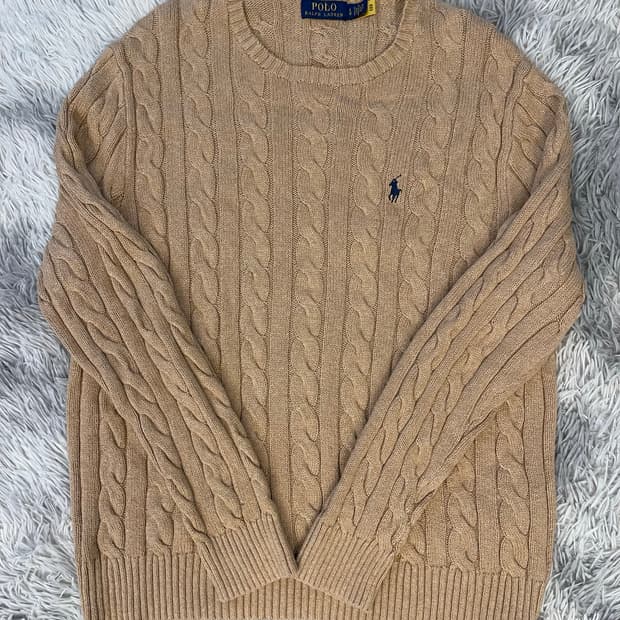 폴로 랄프로렌 케이블 니트 베이지
