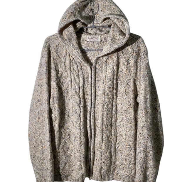 bashecinq 니트 후드 집업