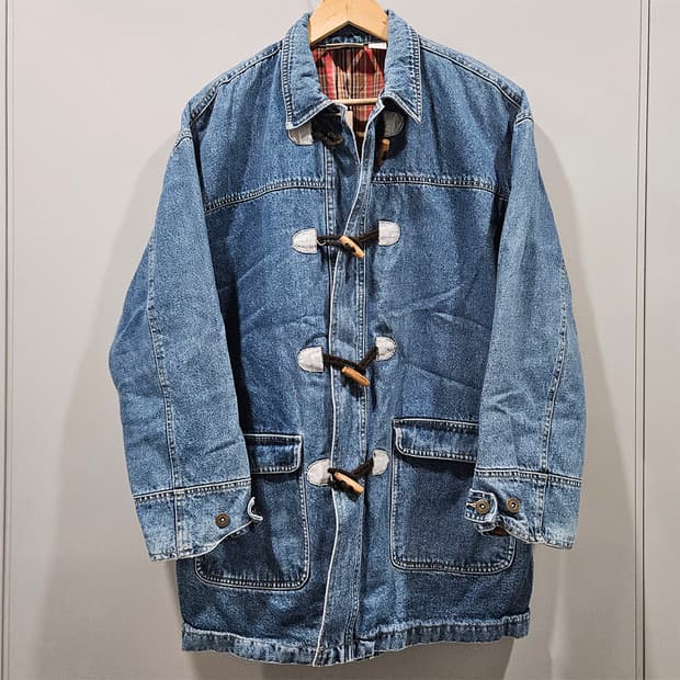 LIZ CLAIBORNE / 데님 더플 초어 아우터 자켓 (L)