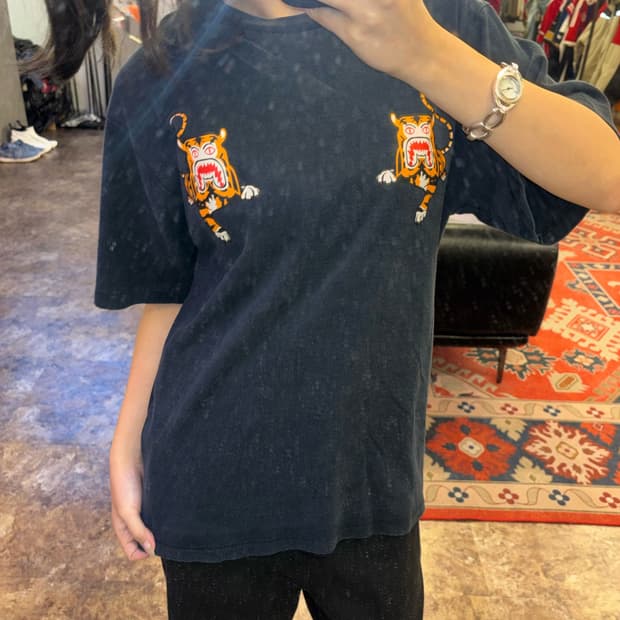 A Bathing Ape 더블 타이거 반팔 티셔츠