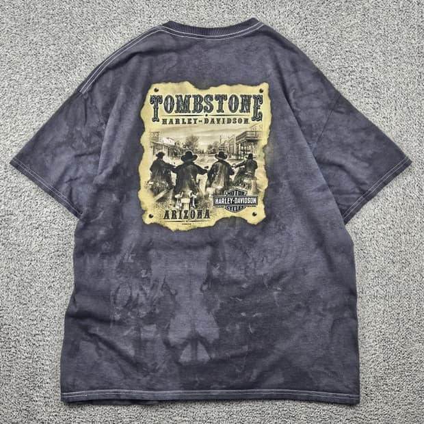 할리데이비슨 빈티지 반팔 티셔츠 다잉커스텀 ( L추정 ) / 11789