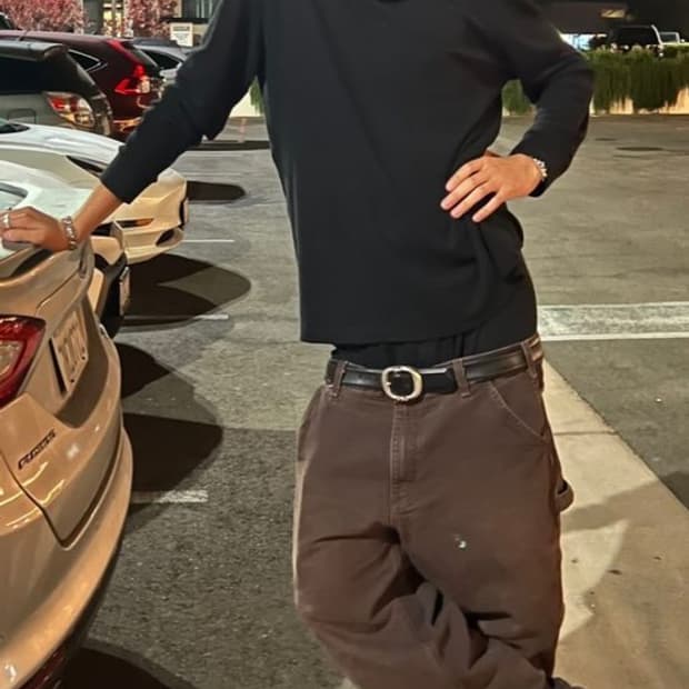 칼하트 다크브라운 싱글니 카펜터 팬츠 B11DKB