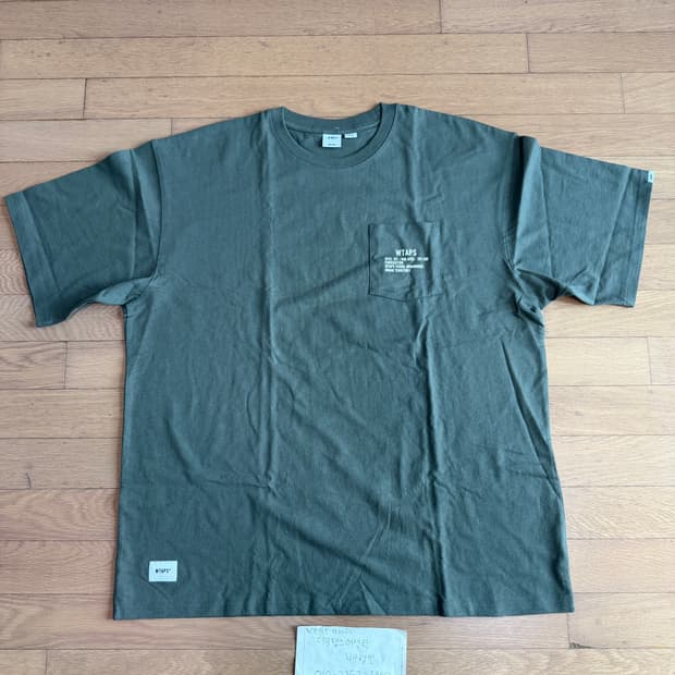 [XL] WTAPS 더블탭스 x 반스 볼트 숏슬리브 반팔티셔츠 올리브