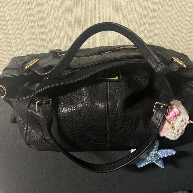 시슬리 가죽 레더 숄더백