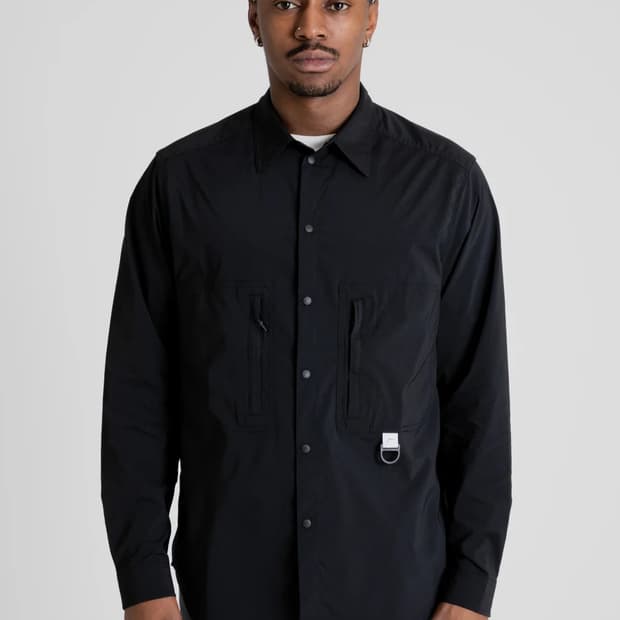 Cayl stretch nylon hiker shirts black