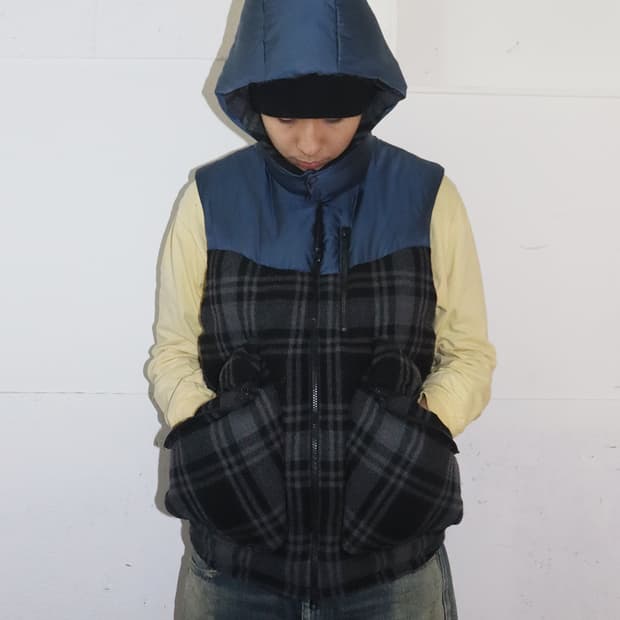 Y-3 체크 패턴 다운 베스트