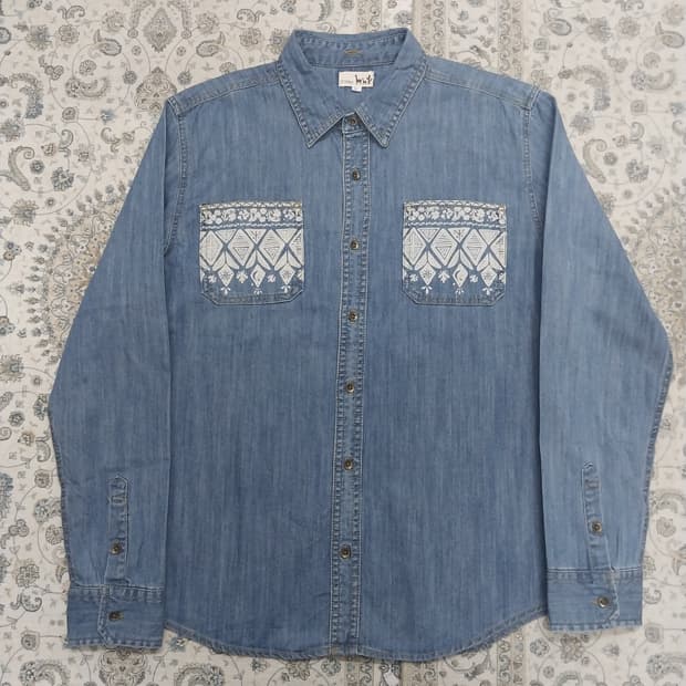 티티카카 데님 자수 셔츠 L