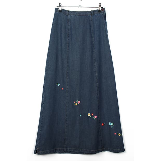 FLOWER 자수데님스커트(XS) 