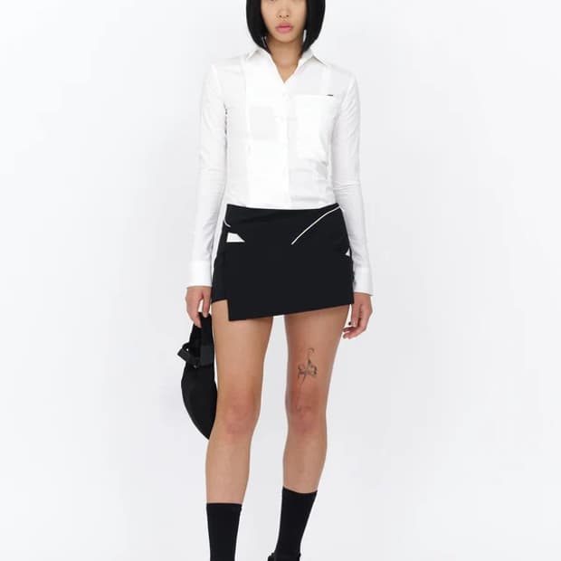 혜인서 랩 미니스커트 hyeinseo cinched wrap skirt