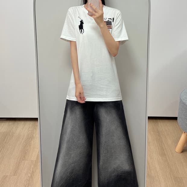 폴로 랄프로렌 빅포니 성조기 화이트 반팔 티셔츠