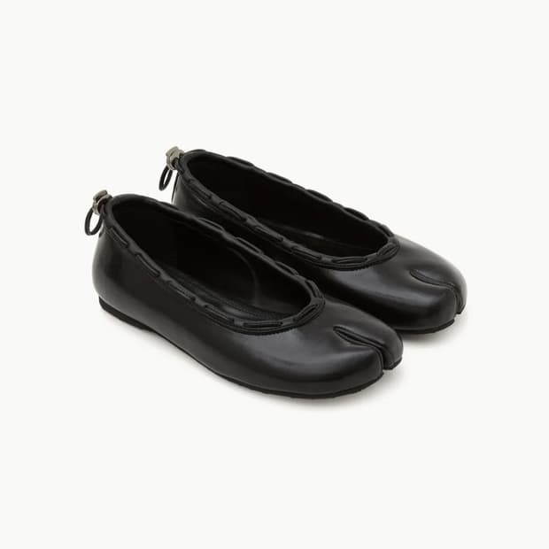 Paes 페이즈 Leather string flat black 235