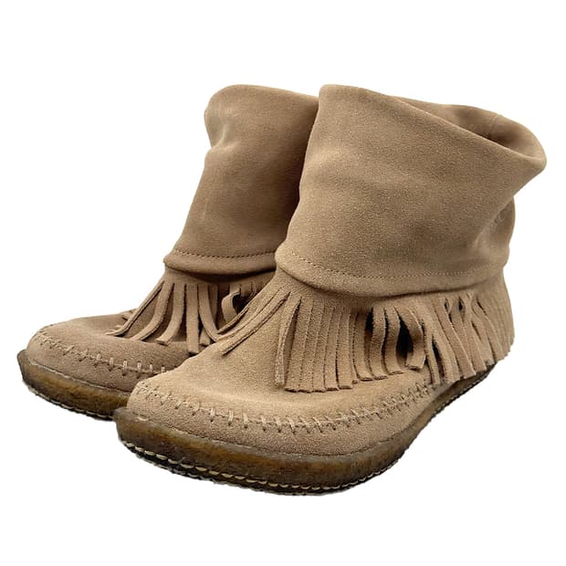 DIESEL Suede Fringe Moccasin Boots/ 37