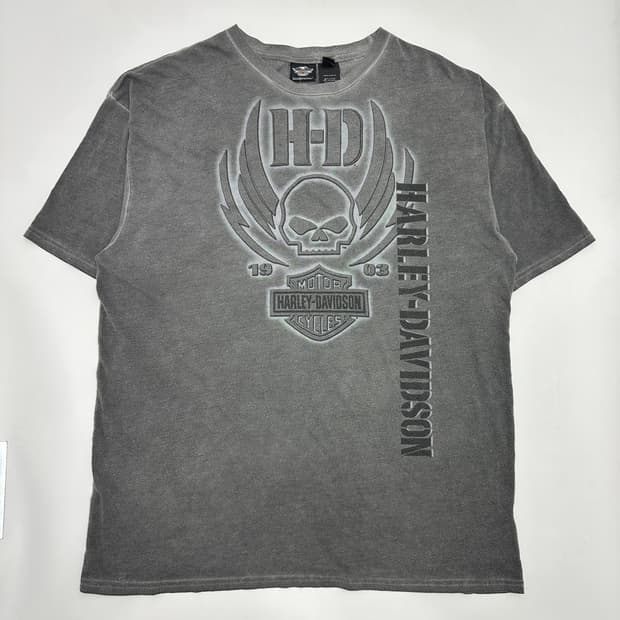 할리데이비슨 프린팅 반팔티셔츠