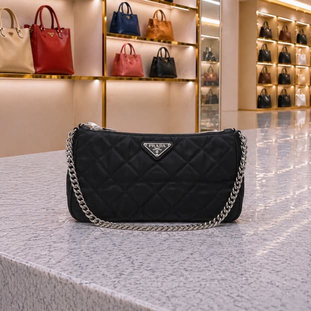 [A급] 프라다 퀼팅 나일론 숄더백 판매합니다!!!