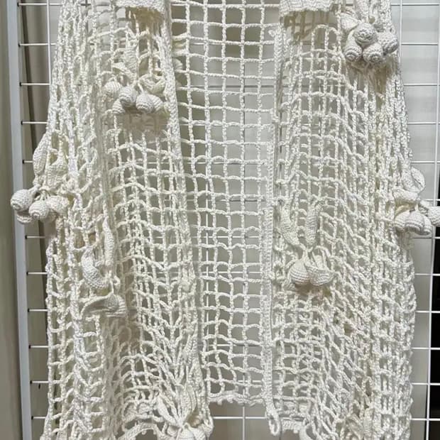 Bode 보디 베리  폼폼 크로셰 니트 셔츠 one of a kind