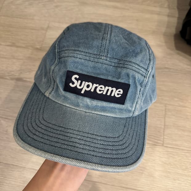 슈프림 워시드 치노 트윌 캡모자 데님