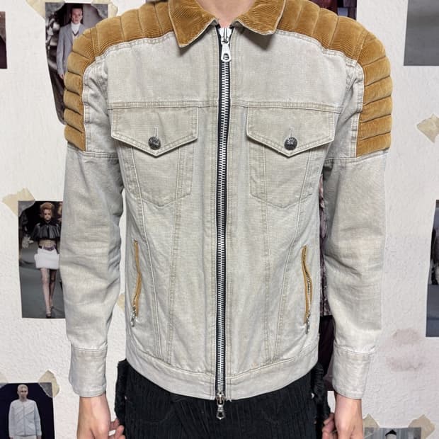Blutenblatt Corduroy Panel Denim Jacket
