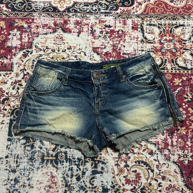 펑크 게스 지퍼 디테일 숏츠