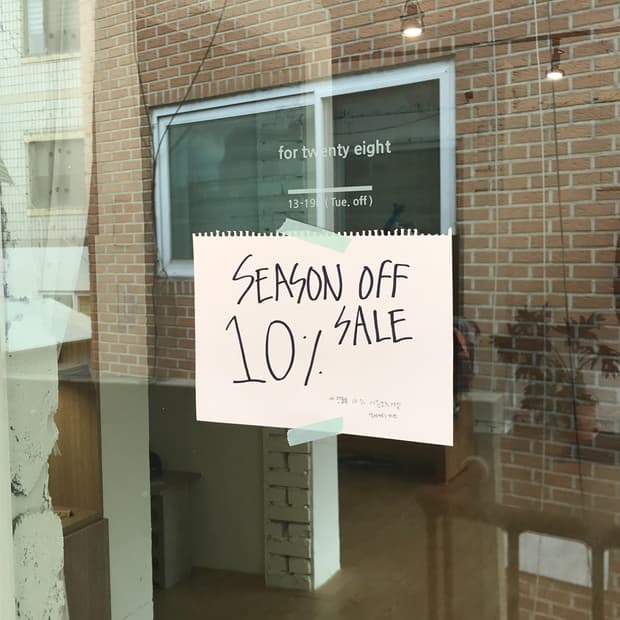 SEASON OFF 10% SALE 