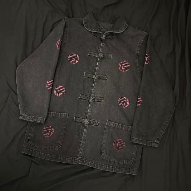 빈티지 쿵푸 가먼트워시 데님 자켓