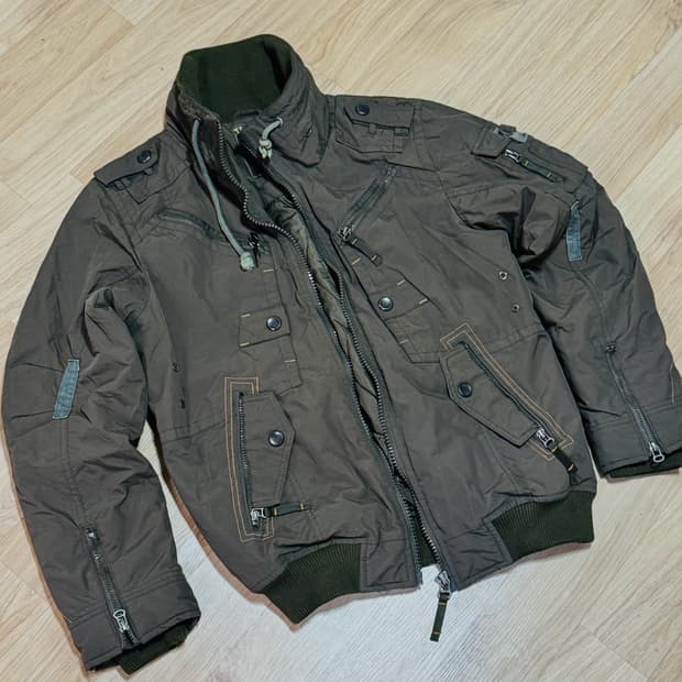 TEAM-ONE  고퀄리티 밀리터리 자켓 L 카키