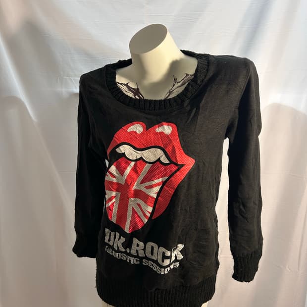 Rolling stones union jack punk sweater