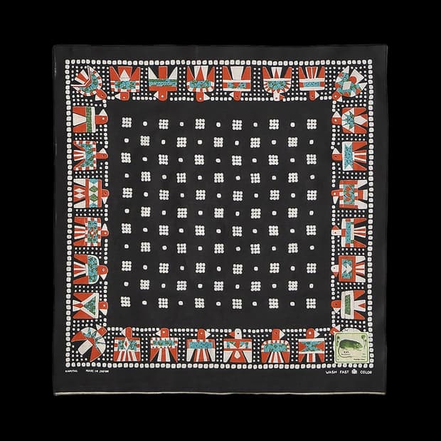 캐피탈 패스트컬러 셀비지 반다나 블랙