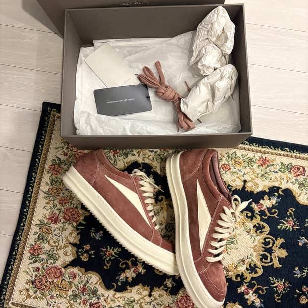 릭오웬스 빈티지 스니커즈 릭반스 더스트 핑크 44 새상품