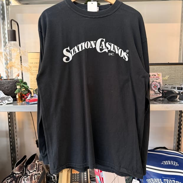 스테이션 카지노 블랙 롱슬리브 L